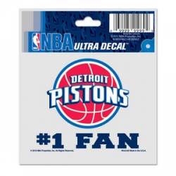 Detroit Pistons #1 Fan - 3x4 Ultra Decal