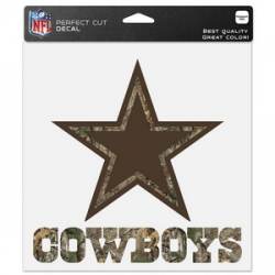 Dallas Cowboys Camouflage - 8x8 Full Color Die Cut Decal
