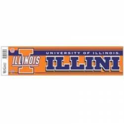 University Of Illinois Fighting Illini - 3x12 Bumper Sticker Strip
