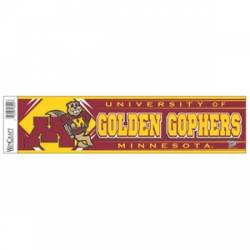 University Of Minnesota Golden Gophers - 3x12 Bumper Sticker Strip