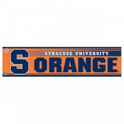 Syracuse University Orange - 3x12 Bumper Sticker Strip