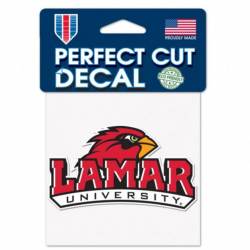 Lamar University Cardinals - 4x4 Die Cut Decal