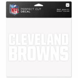 Cleveland Browns Script Logo - 8x8 White Die Cut Decal