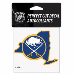 Buffalo Sabres Home State New York - 4x4 Die Cut Decal