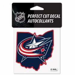 Columbus Blue Jackets Home State Ohio - 4x4 Die Cut Decal