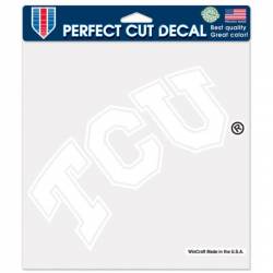 Texas Christian University Horned Frogs - 8x8 White Die Cut Decal