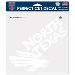 University Of North Texas Mean Green - 8x8 White Die Cut Decal