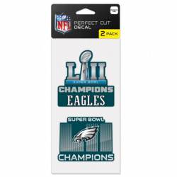 Philadelphia Eagles Super Bowl LII Champions - Set of Two 4x4 Die Cut Decals