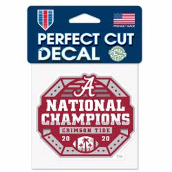 University of Alabama Crimson Tide 2020 National Champions - 4x4 Die Cut Decal