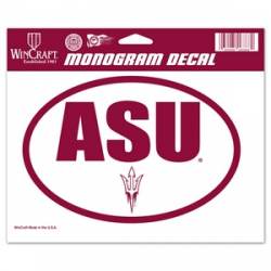 Arizona State University Sun Devils - Oval Monogram Decal