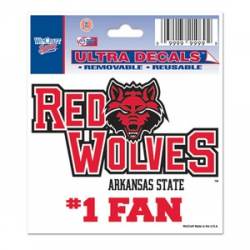 Arkansas State Red Wolves #1 Fan - 3x4 Ultra Decal