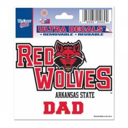 Arkansas State Red Wolves Dad - 3x4 Ultra Decal