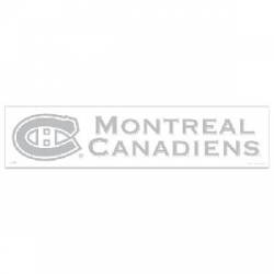 Montreal Canadiens - 4x17 White Die Cut Decal