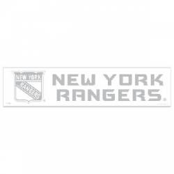 New York Rangers - 4x17 White Die Cut Decal