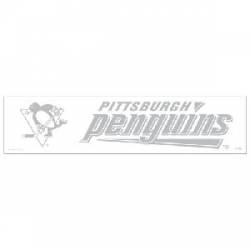 Pittsburgh Penguins - 4x16 White Die Cut Decal