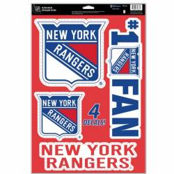 New York Rangers - Set of 4 Ultra Decals
