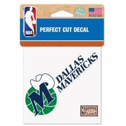 Dallas Mavericks Retro Logo - 4x4 Die Cut Decal