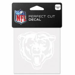 Chicago Bears Head Logo - 4x4 White Die Cut Decal