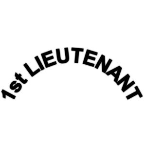 1st Lieutenant Helmet Rocker Crescent - Decal
