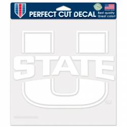 Utah State University Aggies - 8x8 White Die Cut Decal