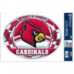 University Of Louisville Cardinals - Stained Glass 11x17 Ultra Decal