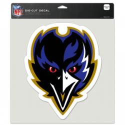 Baltimore Ravens Head - 8x8 Full Color Die Cut Decal