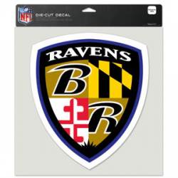 Baltimore Ravens Shield Logo - 8x8 Full Color Die Cut Decal