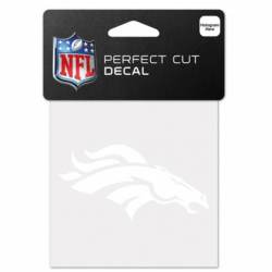 Denver Broncos Logo - 4x4 White Die Cut Decal