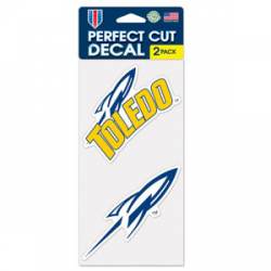 University Of Toledo Rockets - Set of Two 4x4 Die Cut Decals