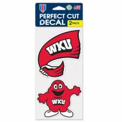 Western Kentucky University Hilltoppers - Set of Two 4x4 Die Cut Decals
