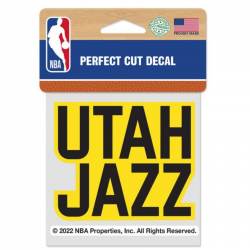 Utah Jazz 2022 Script Logo - 4x4 Die Cut Decal