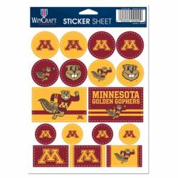 University Of Minnesota Golden Gophers - 5x7 Sticker Sheet