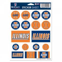 University Of Illinois Fighting Illini - 5x7 Sticker Sheet