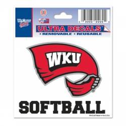 Western Kentucky University Hilltoppers Softball - 3x4 Ultra Decal