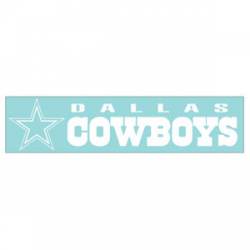 Dallas Cowboys - 4x17 White Die Cut Decal