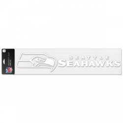 Seattle Seahawks - 4x16 White Die Cut Decal