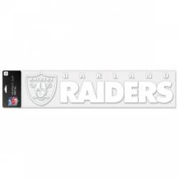 Oakland Raiders - 4x16 White Die Cut Decal