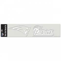 New England Patriots - 4x17 White Die Cut Decal
