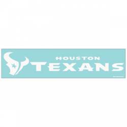 Houston Texans - 4x17 White Die Cut Decal