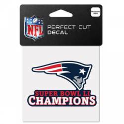 New England Patriots Super Bowl LI Champions - 4x4 Die Cut Decal