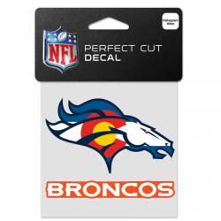Denver Broncos Colorado Flag Logo - 4x4 Die Cut Decal