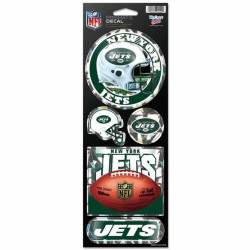 New York Jets 1998-2018 Logo - Set Of 5 Prismatic Sticker Sheet