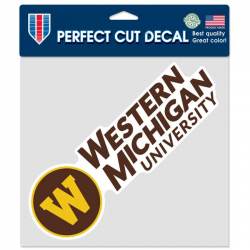 Western Michigan University Broncos - 8x8 Full Color Die Cut Decal