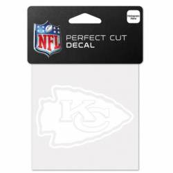 Kansas City Chiefs Logo - 4x4 White Die Cut Decal