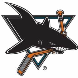 San Jose Sharks Reverse Retro Logo - 4x4 Die Cut Decal