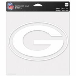 Green Bay Packers - 8x8 White Die Cut Decal