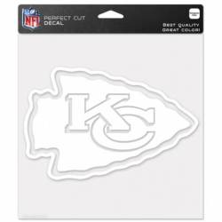 Kansas City Chiefs - 8x8 White Die Cut Decal