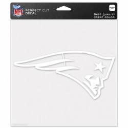 New England Patriots - 8x8 White Die Cut Decal