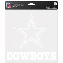 Dallas Cowboys - 8x8 White Die Cut Decal
