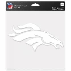 Denver Broncos - 8x8 White Die Cut Decal